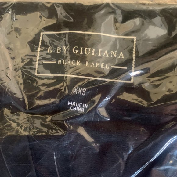 NWT G BY GIULIANA BLACK LABEL WRAP DRESS BLACK XXS - Picture 9 of 11